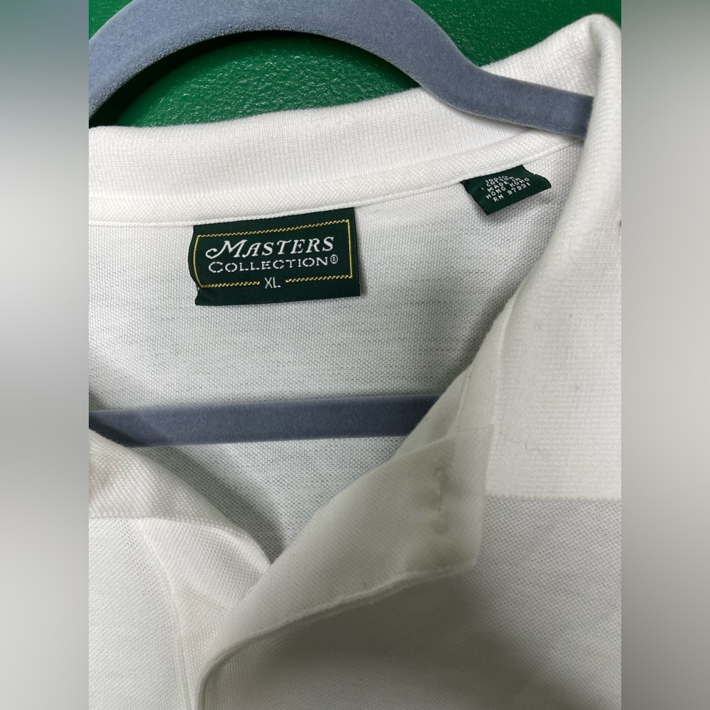 NWOT Masters men’s Golf Cotton polo White Shirt Augusta National pro shop XL - Picture 3 of 5